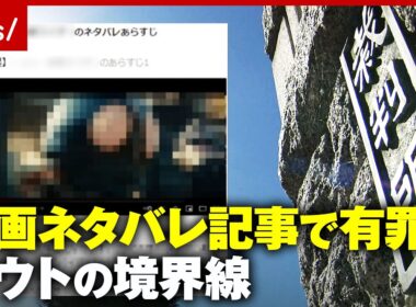 【弁護士解説】どこまでOK？セーフ・アウトの境界線…映画ネタバレ記事で3400万の収益 会社社長に有罪判決｜ABEMA的ニュースショー