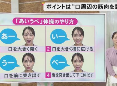 インフルエンザの予防に…「あいうべ体操」口呼吸を鼻呼吸に変えて免疫力アップを