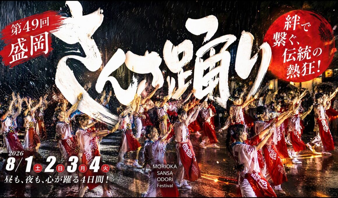 最優秀賞！ 【 盛岡さんさ踊り 2026 】土砂降りを制した魂の演舞｜盛岡大学・盛岡大学短期大学部 🥁 4K HDR