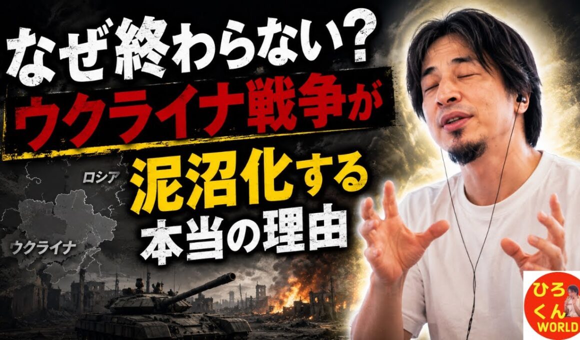 【なぜ終わらない⁉️ウクライナ戦争が泥沼化する本当の理由とは‼️】 ひろゆきが“本質”をわかりやすく解説 #ひろゆき #ひろゆき切り抜き #ひろくんWORLD