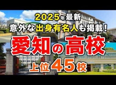【2025年版】愛知県の高校🏫上位45校🚁 名古屋大、国公立大の合格実績でわかる本当の実力！有名人も掲載！（偏差値ランキング/2026年高校入試/公立・私立）※完全中高一貫校も掲載！【空から見る】