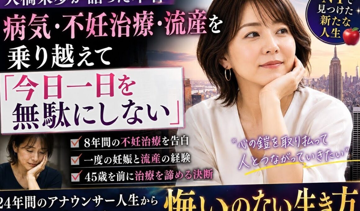 大橋未歩、病気・不妊治療・流産を乗り越えて語った本音「今日一日を無駄にしない」NYで見つけた新たな人生✨