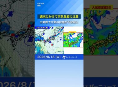 【週間】週の後半は急な空の変化に注意（8月18日） #気象 #news #ウェザーニュース