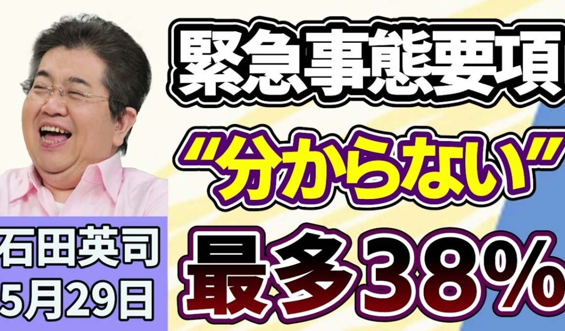 石田英司「世論調査で緊急事態条項について『わからない』が最多の３８％」「個人情報保護法改正案、衆議院を通過」「“黒いダイヤ”　クロマグロが異常な豊漁」５月２９日
