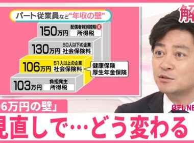 【106万円の壁】見直しならどうなる？  手取りは、年金は……試算結果  新たに200万人が社会保険加入へ【#みんなのギモン】