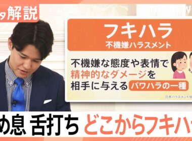 「はぁ～」“フキハラ”こと不機嫌ハラスメント、あなたの家族は大丈夫？ため息や舌打ちで…【Nスタ解説】｜TBS NEWS DIG