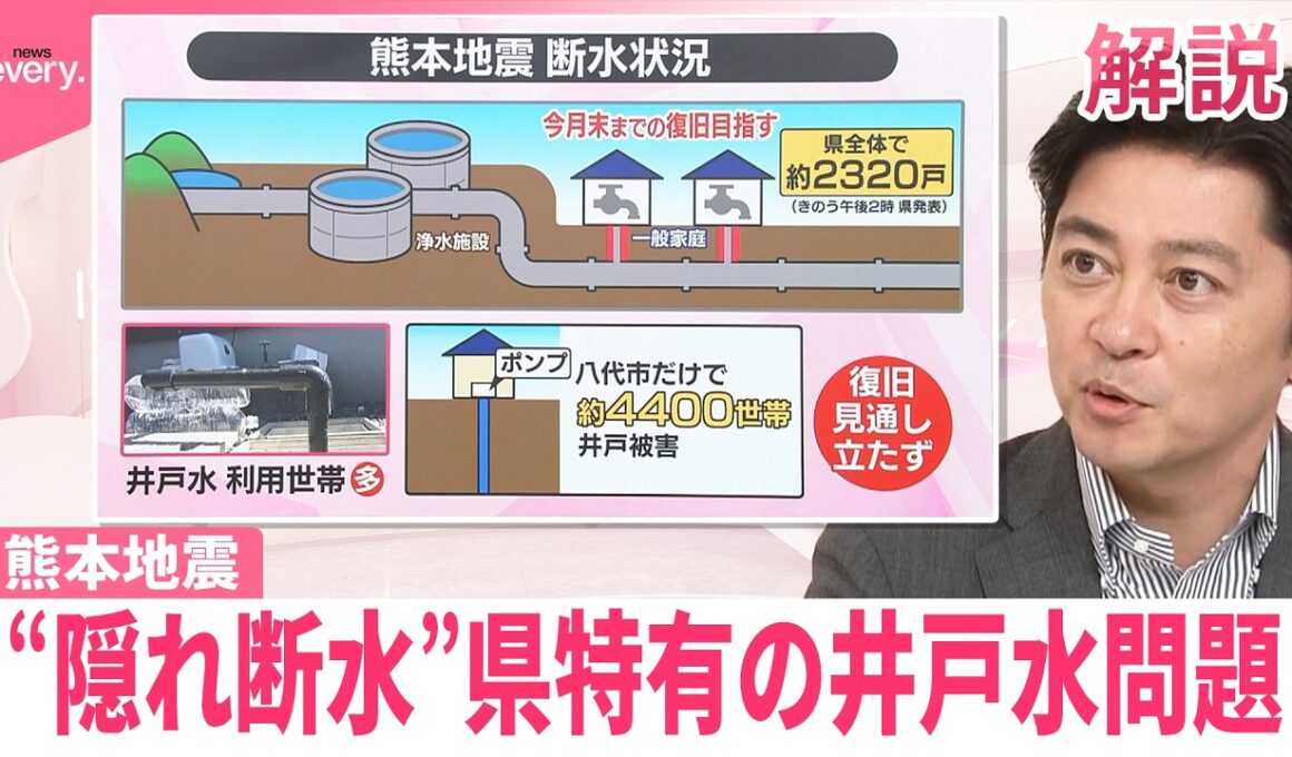 【#みんなのギモン】井戸水“隠れ断水”復旧めど立たず  修理不可能な場合“2択”も…熊本県特有の問題とは
