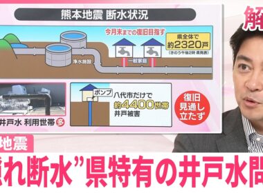 【#みんなのギモン】井戸水“隠れ断水”復旧めど立たず  修理不可能な場合“2択”も…熊本県特有の問題とは