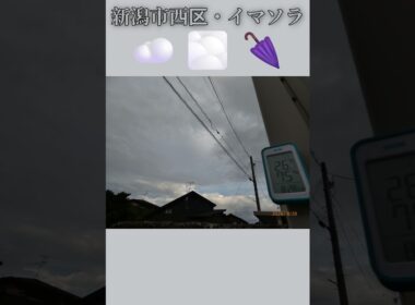 新潟市西区・☁️🌫️🌂イマソラ #8月28日 #金曜日 #新潟県 #新潟市 #新潟市西区 #イマソラ #今朝の空 #ラジオ体操
