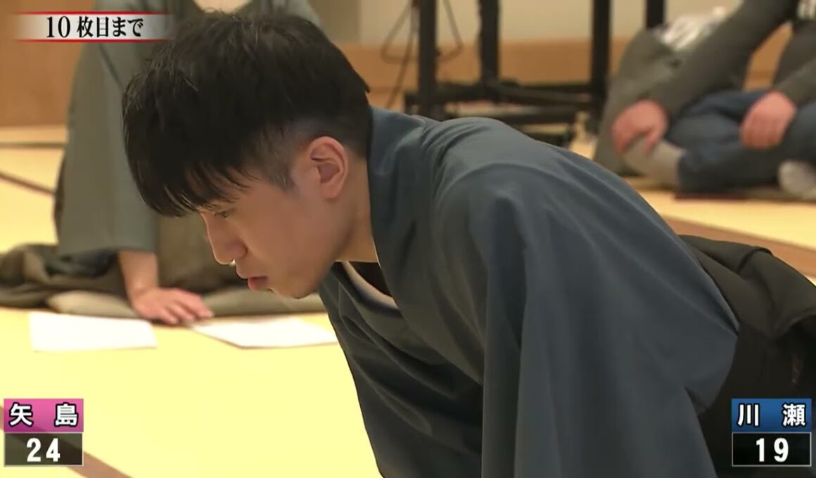 競技かるた 第７回ちはやふる小倉山杯 決勝戦 川瀬将義 名人 - 矢島聖蘭 クイ－ン[解説あり]