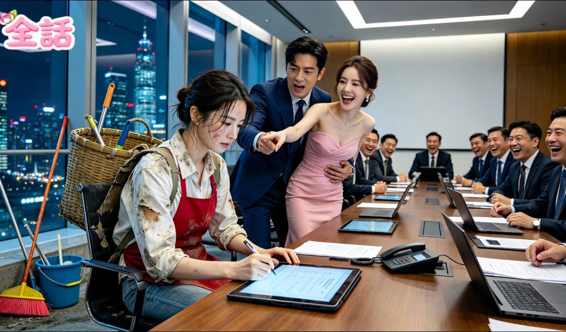 【日本語吹き替え版】清掃員の妻を株主総会で笑い者にした夫！しかし彼女の正体は財閥を牛耳る真のトップだった！一言で夫を無一文に転落させ、泣いて土下座しても手遅れ！#中国ドラマ#短編ドラマ