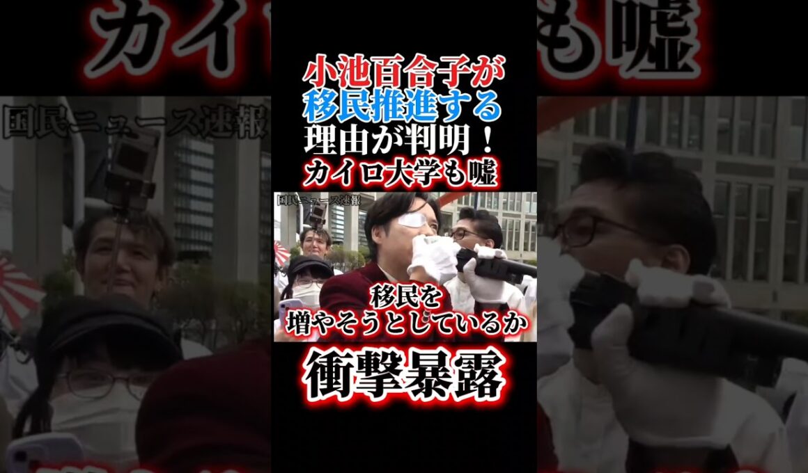 小池百合子が移民推進する理由が判明！カイロ大学卒業も嘘だと河合ゆうすけ暴露！　＃小池百合子　＃さとうさおり