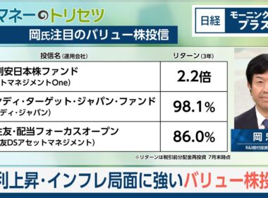 金利上昇・インフレ局面に強いバリュー株投信【日経モープラFT】