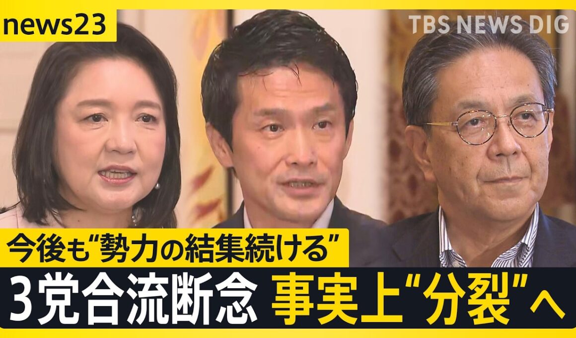 結党わずか7か月で“分裂”へ… 中道・立憲・公明の3党が合流断念　その背景と多弱野党の今後は？【news23】｜TBS NEWS DIG
