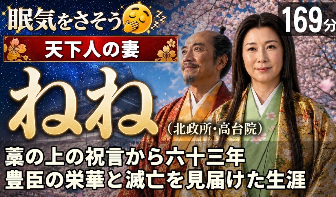 ねね（北政所/高台院） の一生をゆっくりたどる長編歴史物語｜藁の上の祝言から天下人の妻へ 涙で夫の社を守った生涯【2.8時間/169分】
