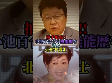 【無能】今まで散々だった小池百合子に一喝‼ #北村晴男 #ブチギレ #政治 #shorts