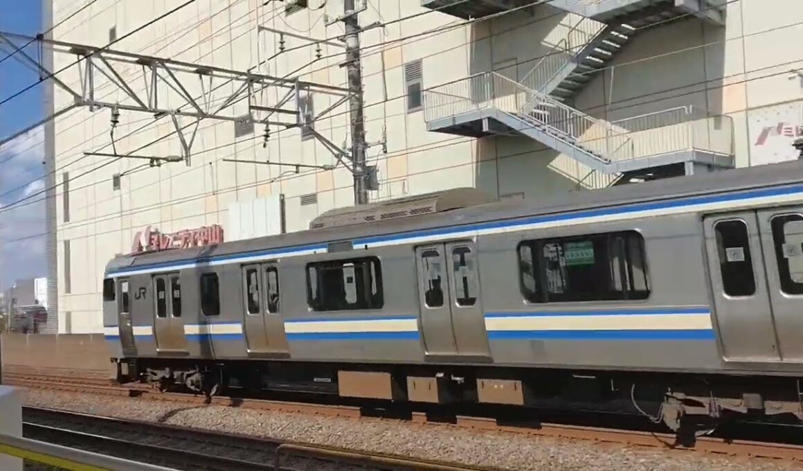 運用変更ではなかった？総武線下総中山駅を高速通過する総武快速線E217系快速千葉行き