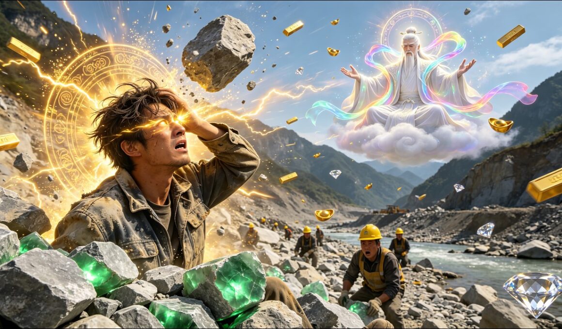 打工青年赴崑崙山採石，意外覺醒山神賜予的透視鑑玉能力！結識維族姑娘聯手退伍兄弟闖蕩玉石行業，揭穿奸商騙局開崑崙緣，拿下玉雕大賽金獎事業愛情雙豐收！#短劇 #drama #爽劇 #美女