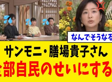 【衝撃】TBS・サンデーモーニングさん、膳場貴子さんが中道惨敗を解説するも→最後は自民のせいにしてしまうwww