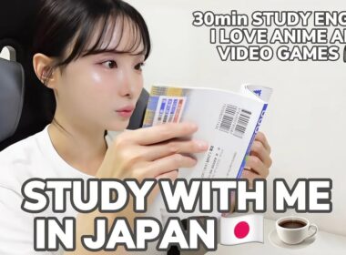 【作業用BGM】study with me in Japan🇯🇵☕️ | English | 30min | 仕事と勉強の両立って難しいよねぇ☁️【環境音】