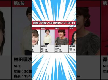 最高に可愛い【NHK】歴代女性アナランキングTOP10