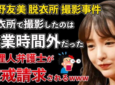 板野友美 脱衣所 撮影事件 実は営業時間外だった！代理人弁護士が懲戒請求されるwww【Masaニュース雑談】