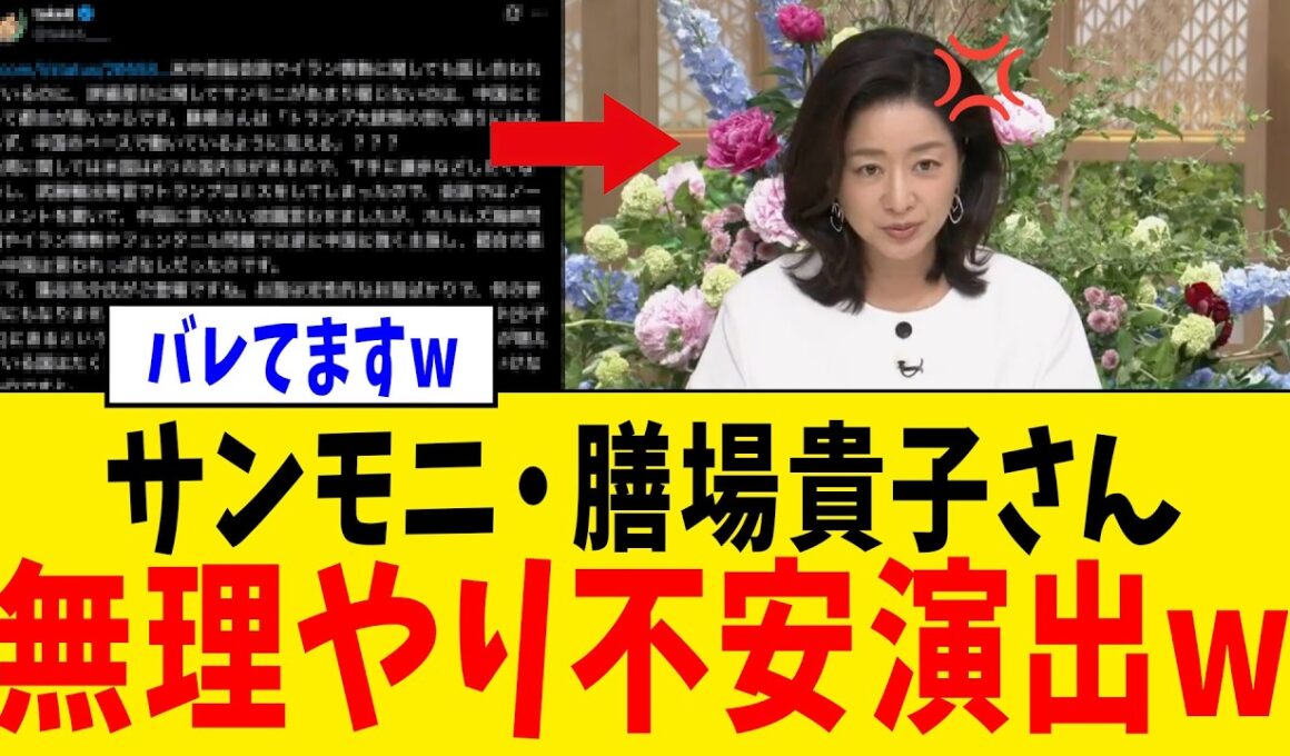 【続報】サンモニ・膳場貴子さん、米中首脳会談を“不安煽り”に変換して大自爆してしまうwww
