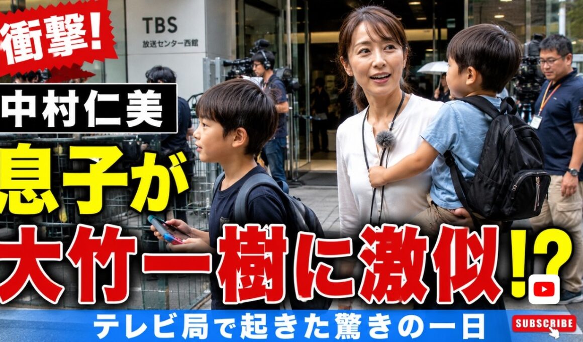 【衝撃】中村仁美が息子2人とテレビ局入り…「大竹一樹にそっくり！」と話題騒然！夏休みの裏側に感動の真実