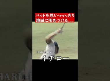 イチローがバットを叩きつける #shorts
