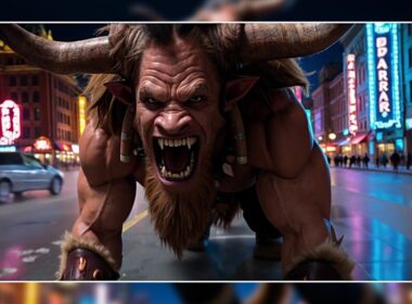 【⚠️音量注意】ミノさんが街にやって来た😱 / The Minotaur came to the city.