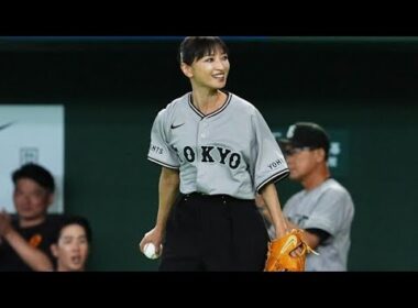 「こんな54歳見たことない！」巨人戦で望月理恵が豪快始球式⚾✨#望月理恵#巨人 #読売ジャイアンツ #ヤクルト#東京ドーム #始球式 #プロ野球 #野球ニュース#ズームインサタデー #スポーツニュース