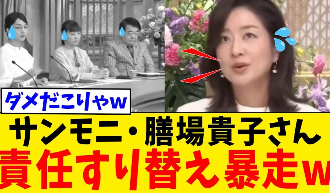 【続報】サンモニ・膳場貴子さん、メディア不要論に焦った結果➡︎高市総理のSNS発信をデマ扱いしてしまうwww