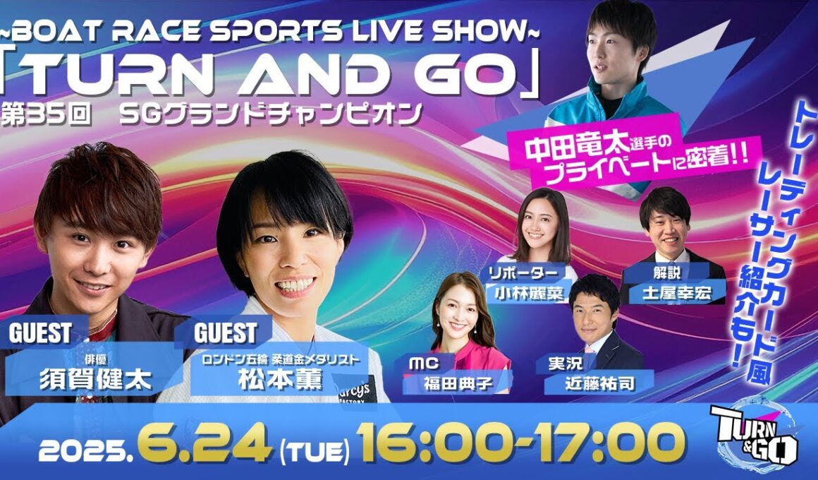 TURN&GO|戸田SGグランドチャンピオン初日｜6月24日（火）16:00～｜ボートレース【戸田】