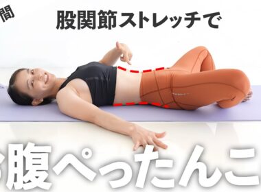 【12分股関節】代謝を上げてお腹の脂肪燃焼を促す股関節ストレッチ【 Riefit 】