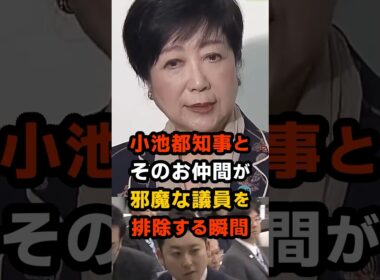 🔥50万再生!! 女帝・小池百合子とそのお仲間議員が邪魔者を排除する瞬間に戦慄… #小池百合子 #東京都議会