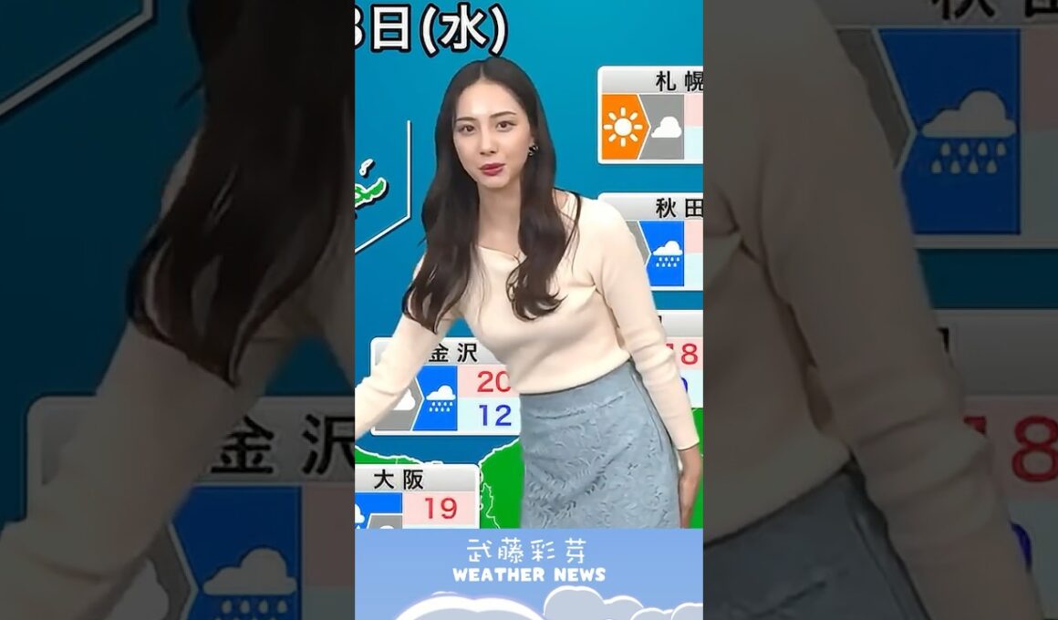 雨でも元気にしてくれるお天気お姉さん #ウェザーニュース #武藤彩芽