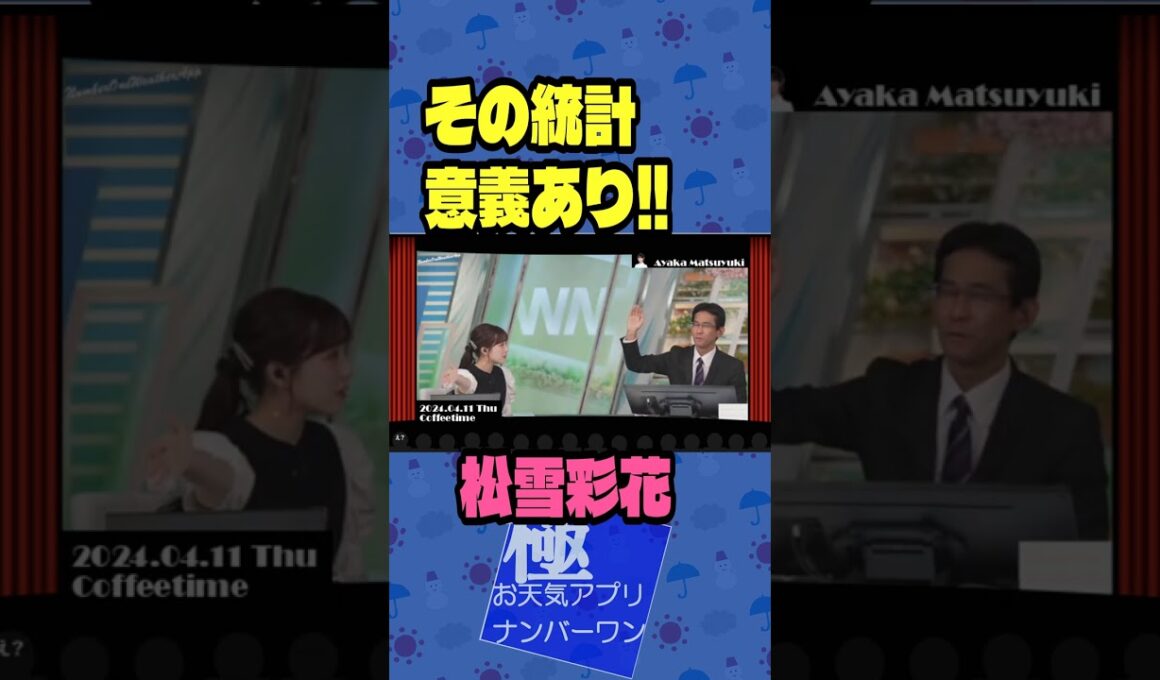 【松雪彩花】 予報士解説等 2024.04.11 Thu Coffeetime #short
