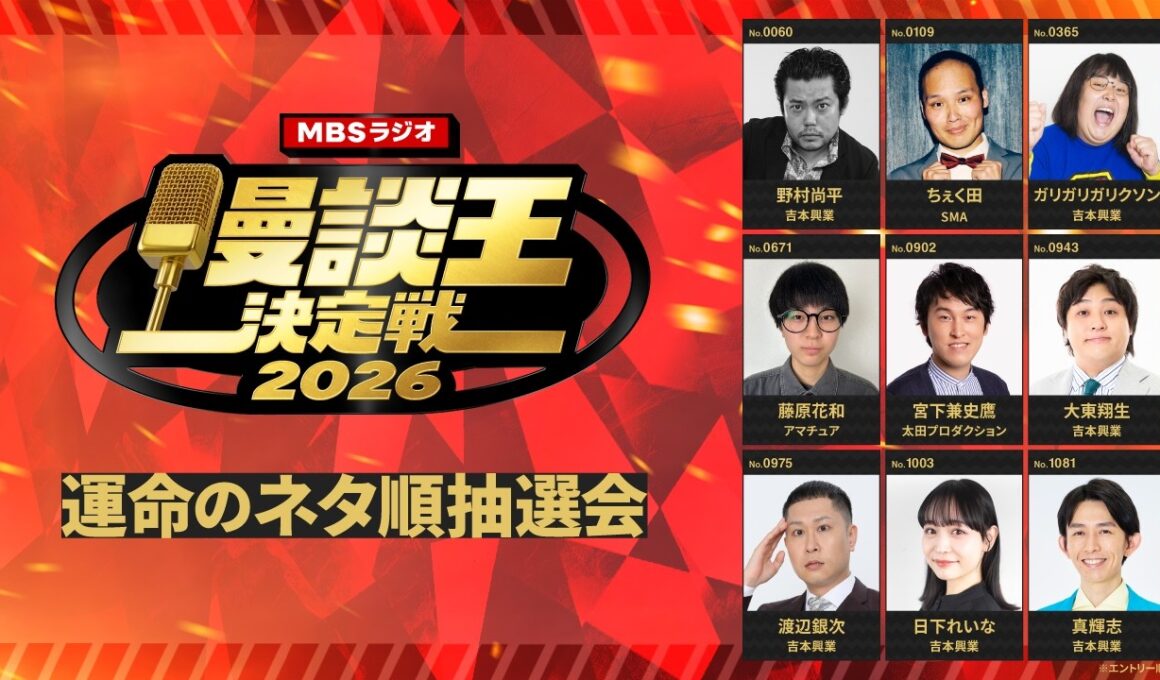 MBSラジオ漫談王決定戦2026　決勝戦ネタ順抽選会