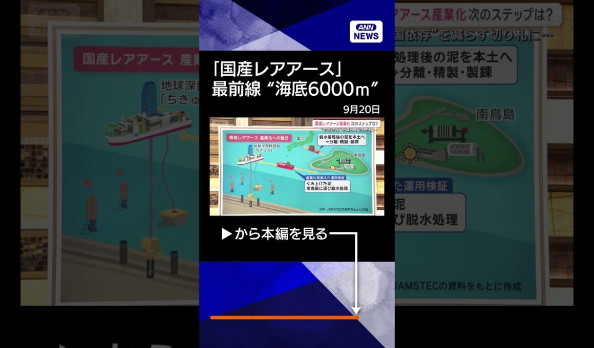【ニュース】“海底6000m”国産レアアース最前線　中国レアアース鉱山の実態 #shorts