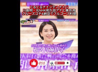 【ぐるナイ】川島明＆元NHK和久田アナがVIP参戦！東京湾クルーズゴチ開幕！