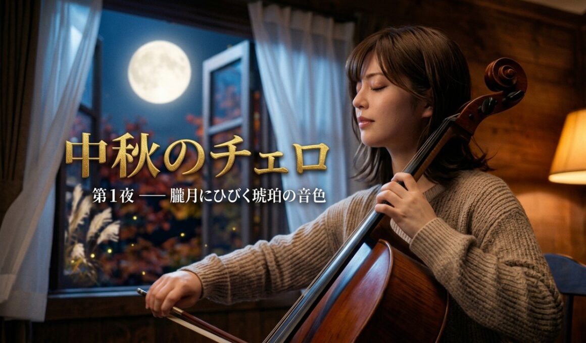 【秋の夜、女子大生がチェロで月を奏でる】🌕 中秋のチェロ — 朧月にひびく琥珀の音色 第1夜｜漆原澪｜Orito 織音
