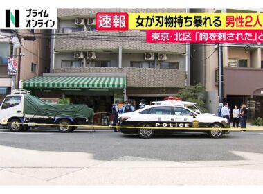 「2人が胸を刺された」30～40代くらいの女を現行犯逮捕　犯行使用以外にも刃物所持　男性2人けが　3人は面識ありか（2026年09月17日）