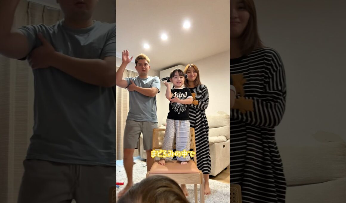 まさかアミーちゃんが1番歌えるとは笑😂#サンバ夫婦 #親子#流行りのダンス