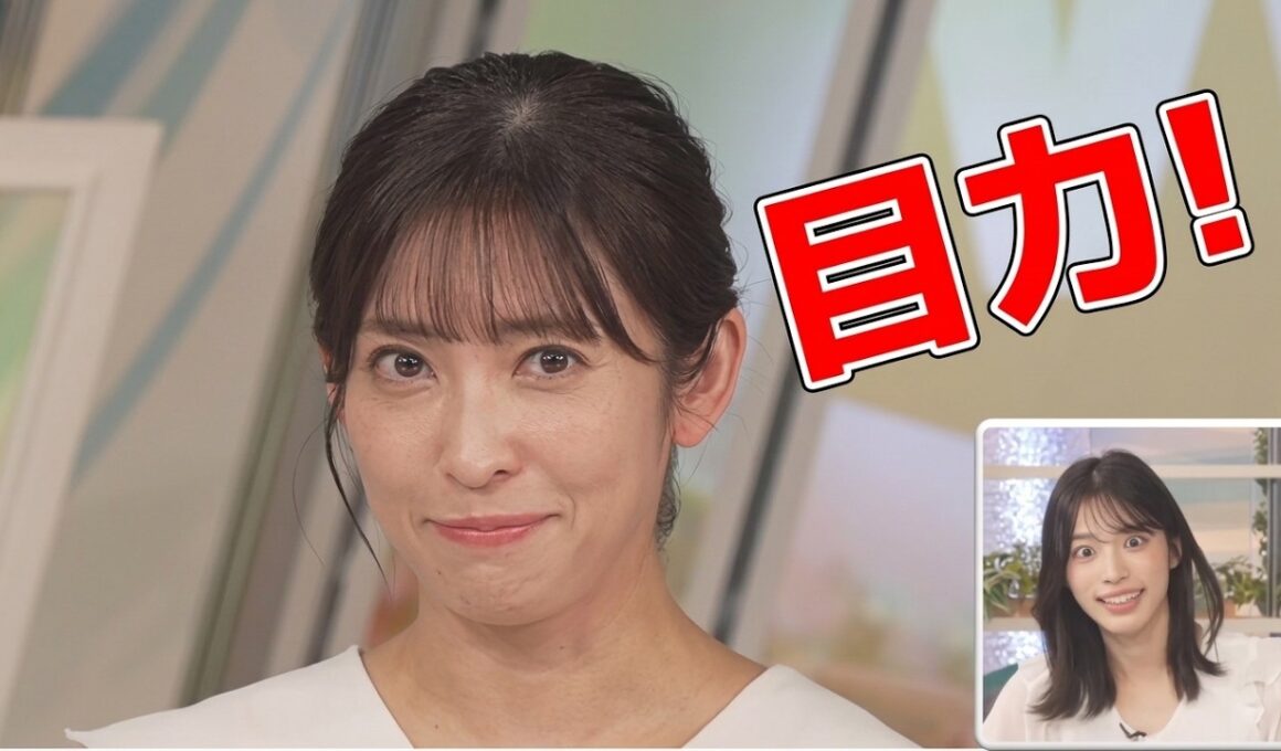 【山岸愛梨】🍙っ「まおちゃんの切り抜きを見てあいりんも目力に挑戦w (ツベコメ有り)」