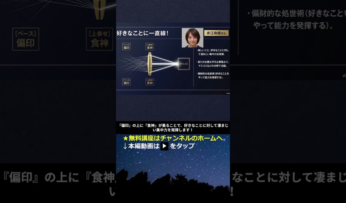 【四柱推命】「運命は掛け算！」偏印の真実 #偏印 #赤江珠緒 #堂本剛