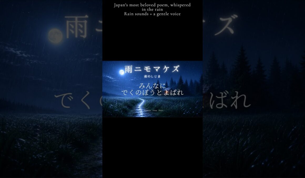 Japanese Rain Sounds for Sleep 🌙 雨ニモマケズ #shorts