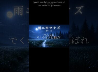 Japanese Rain Sounds for Sleep 🌙 雨ニモマケズ #shorts