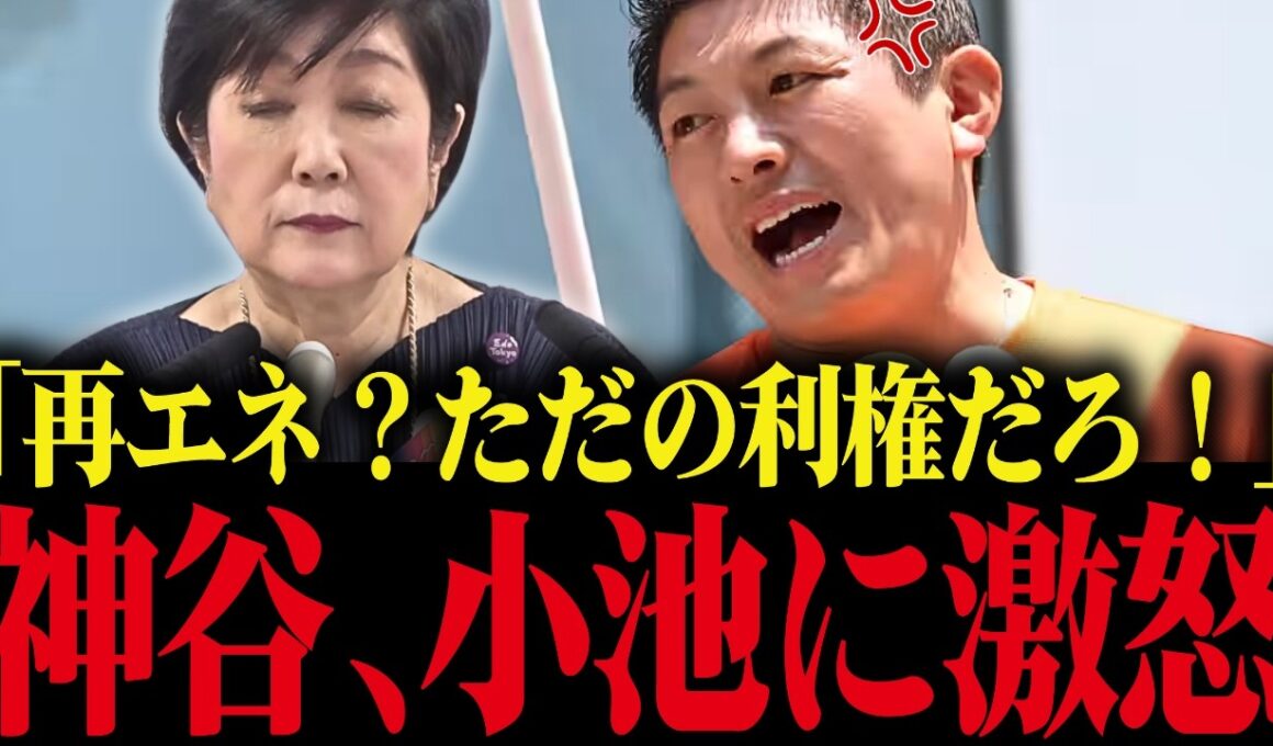 【小池百合子】神谷宗幣が遂に小池の太陽光利権にブチギレ！小池、震え上がる...【小池都知事 さとうさおり カイロ大学 学歴詐称疑惑】