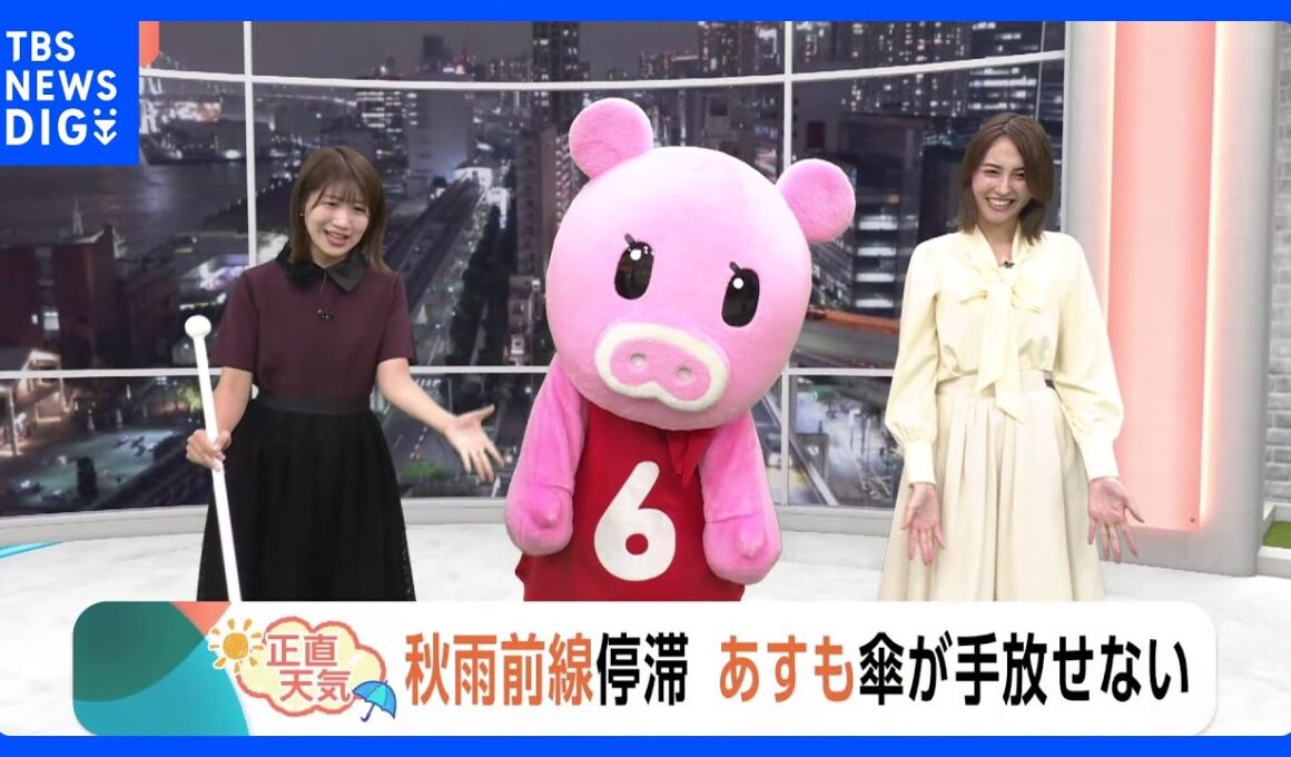 【9月29日 関東の天気】秋雨前線停滞 あすも傘が手放せない｜TBS NEWS DIG