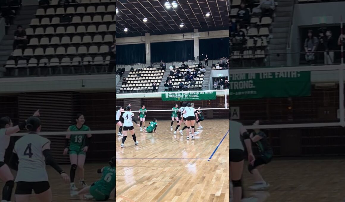 【好プレー連発のロングラリー】東京女子体育vs青山学院 今日イチのラリー！ #univas #volleyball #バレーボール #大学バレー